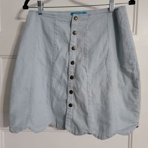 Blue Jean Button Skirt